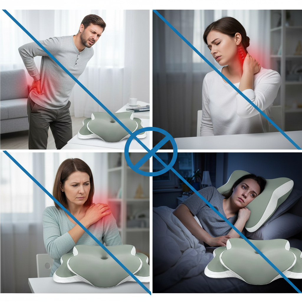 4 douleurs coussin vert