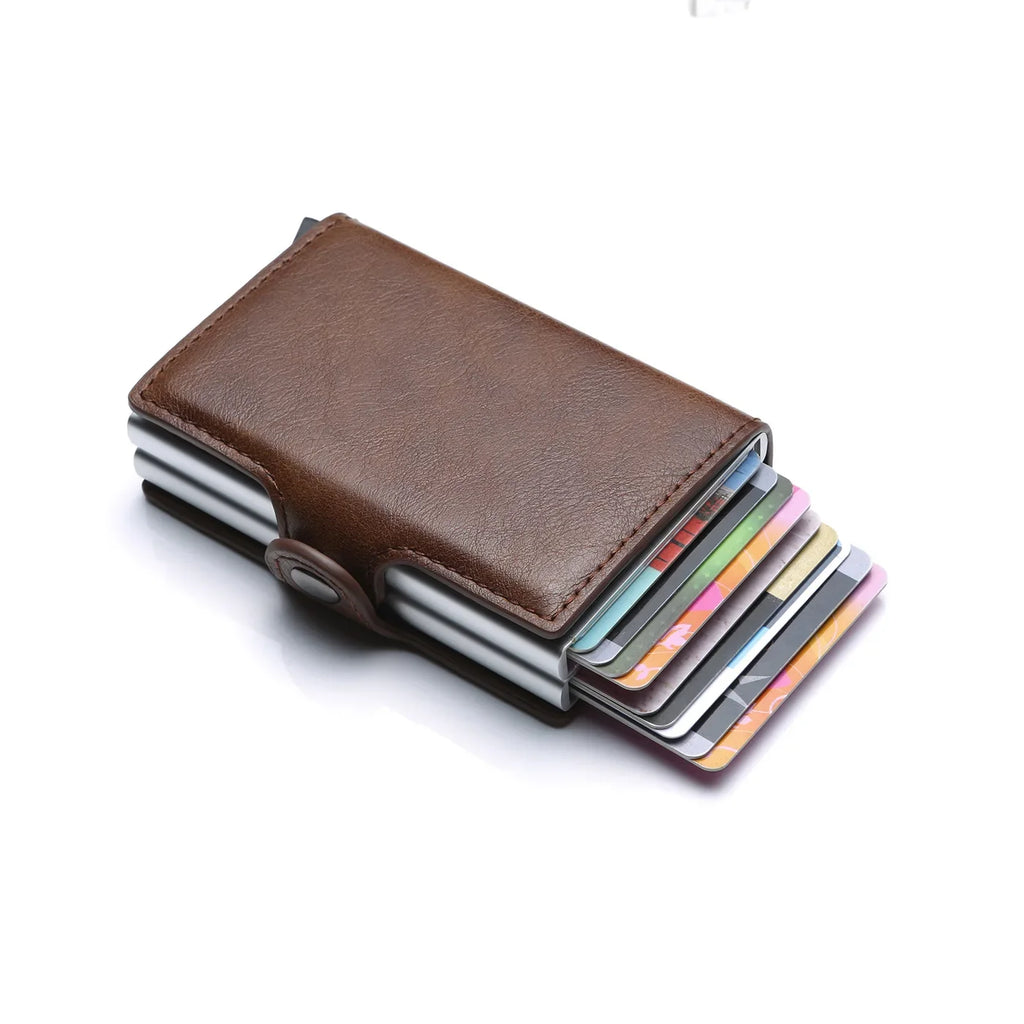 Portefeuille Minimaliste RFID Fibre de Carbone — 12 Emplacements, Ultra-Slim & Anti-Fraude