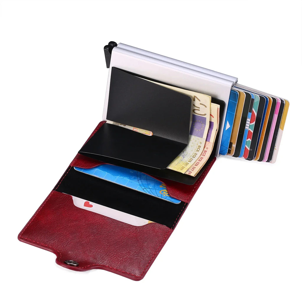 Portefeuille Minimaliste RFID Fibre de Carbone — 12 Emplacements, Ultra-Slim & Anti-Fraude