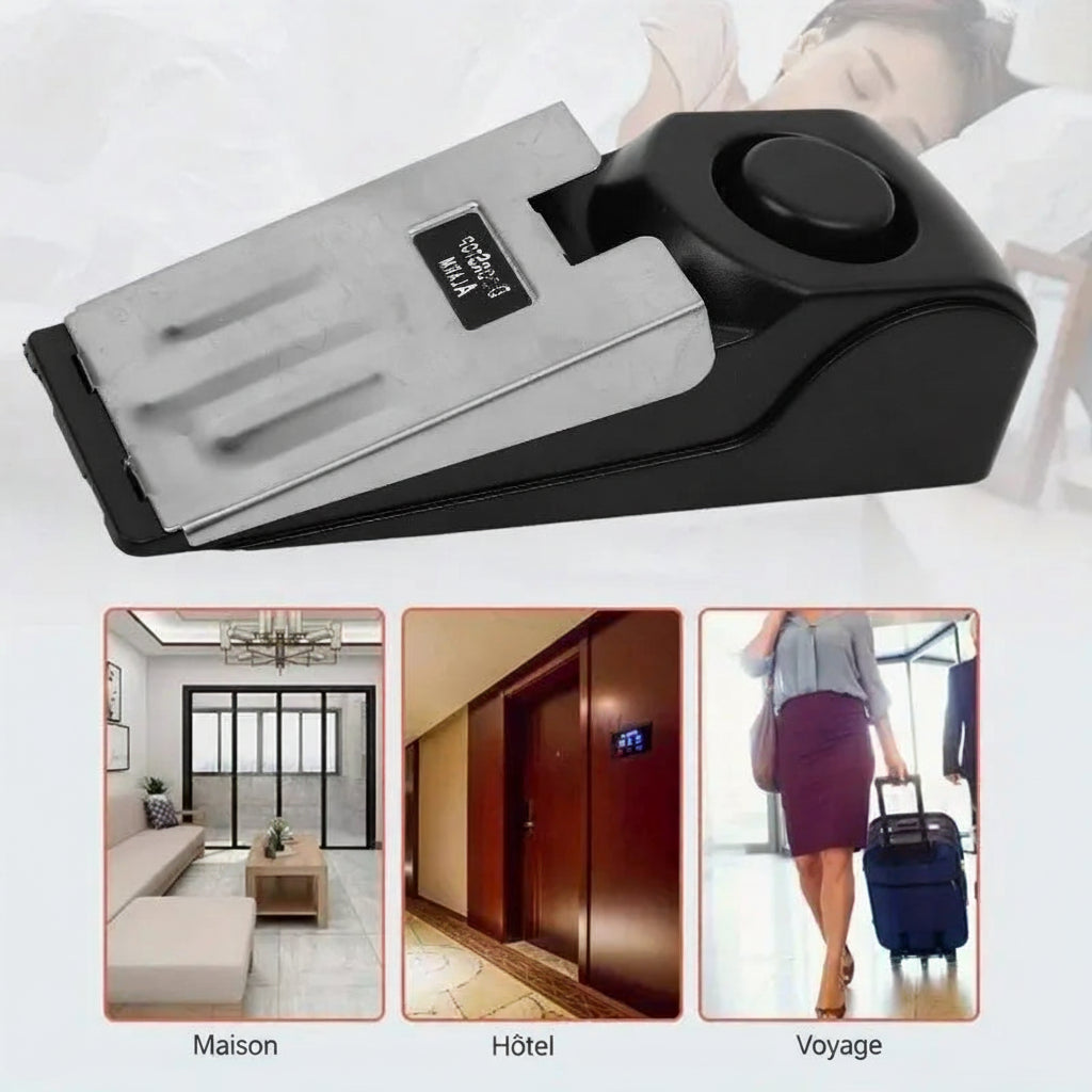 Alarme de Porte Sans Fil 120dB — Sécurité Portable Anti-Effraction, Acier Inoxydable