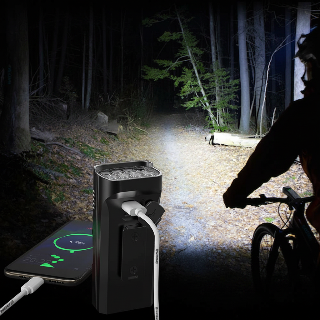 Lampe Rechargeable Multifonction — Vélo, Camping-Car, Randonnée & Powerbank 10000mAh