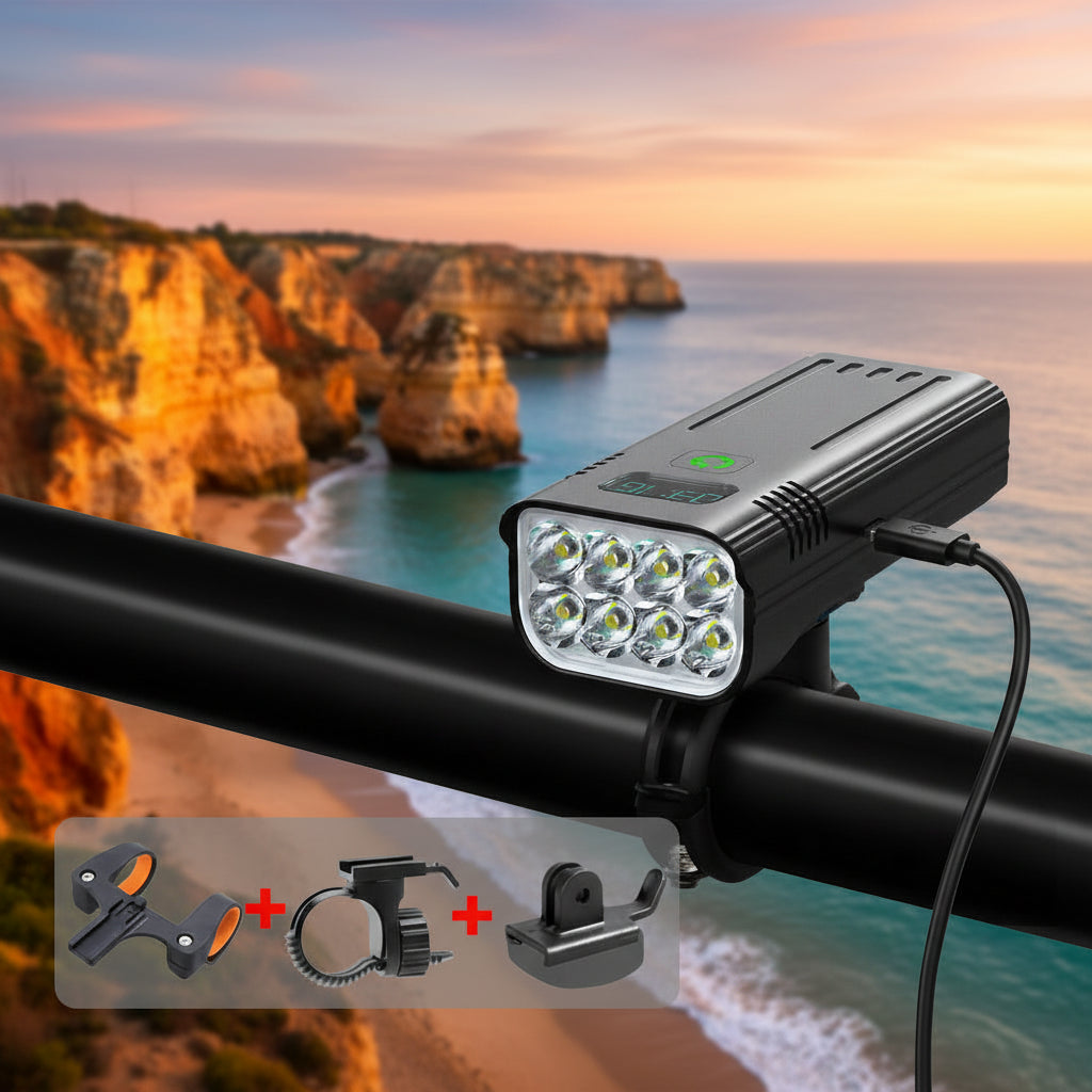Lampe Rechargeable Multifonction — Vélo, Camping-Car, Randonnée & Powerbank 10000mAh