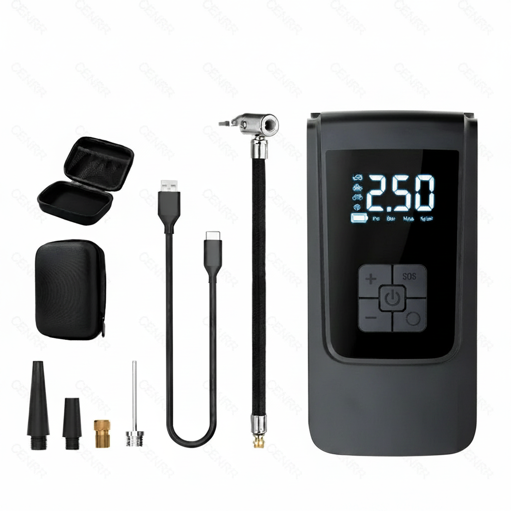 Gonfleur de Pneus Sans Fil — Compresseur d'Air Portable, Écran LCD, 150 PSI
