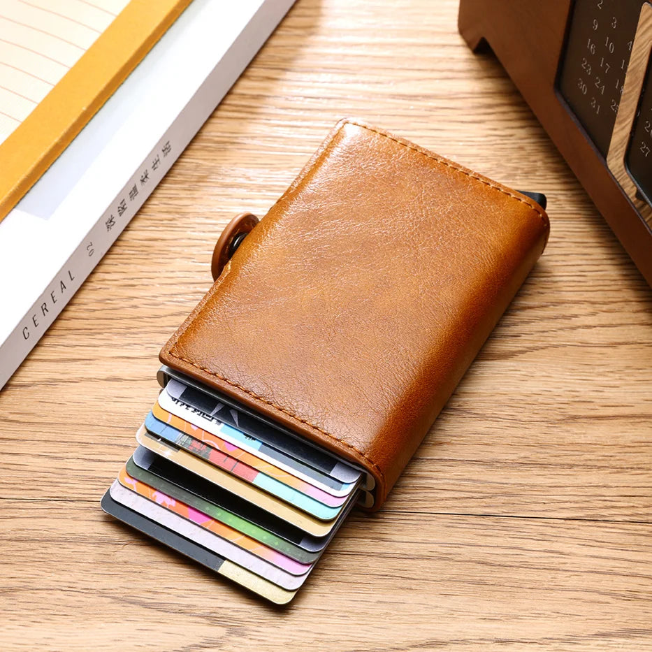 Portefeuille Minimaliste RFID Fibre de Carbone — 12 Emplacements, Ultra-Slim & Anti-Fraude