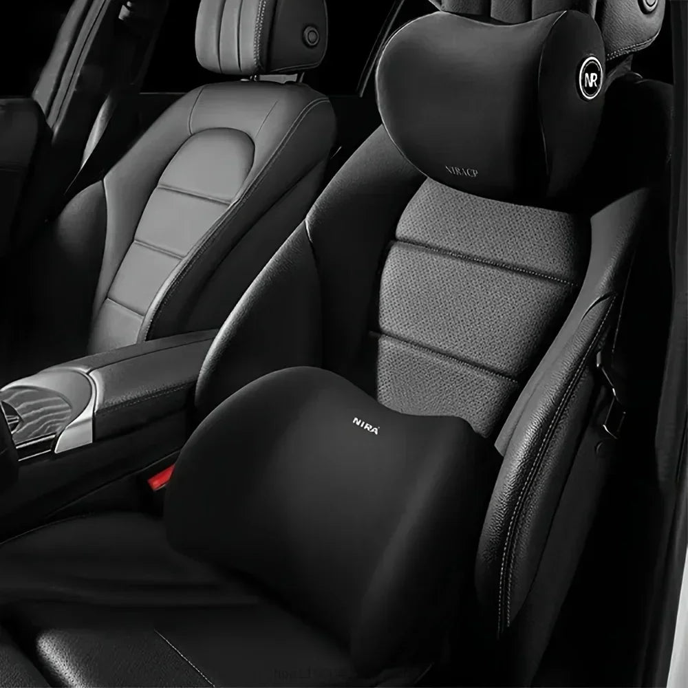 Coussin Lombaire Voiture — Soutien Dorsal & Cervical, Mémoire de Forme
