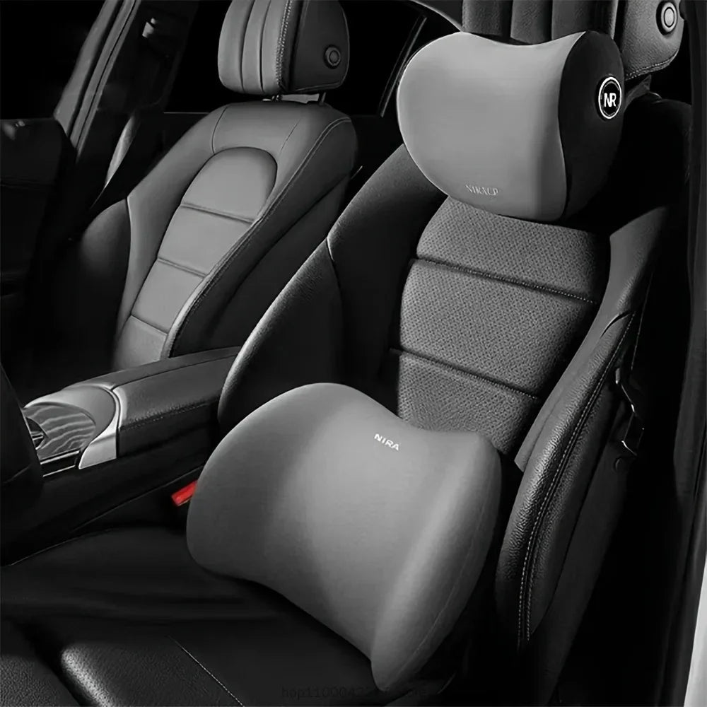 Coussin Lombaire Voiture — Soutien Dorsal & Cervical, Mémoire de Forme