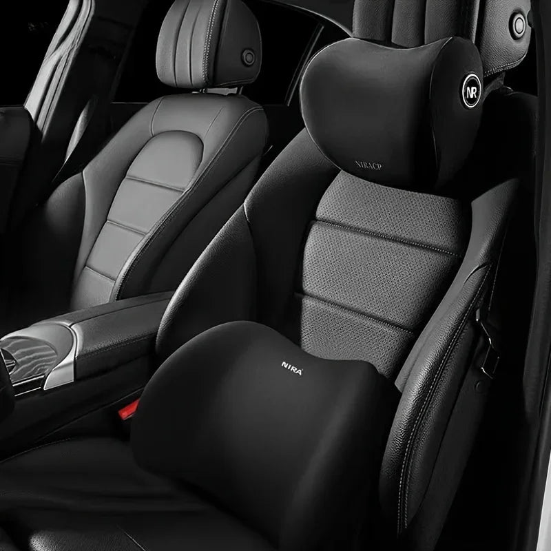 Coussin Lombaire Voiture — Soutien Dorsal & Cervical, Mémoire de Forme