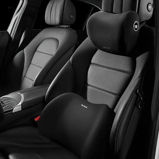 Coussin Lombaire Voiture — Dos et Nuque Soulages en Route