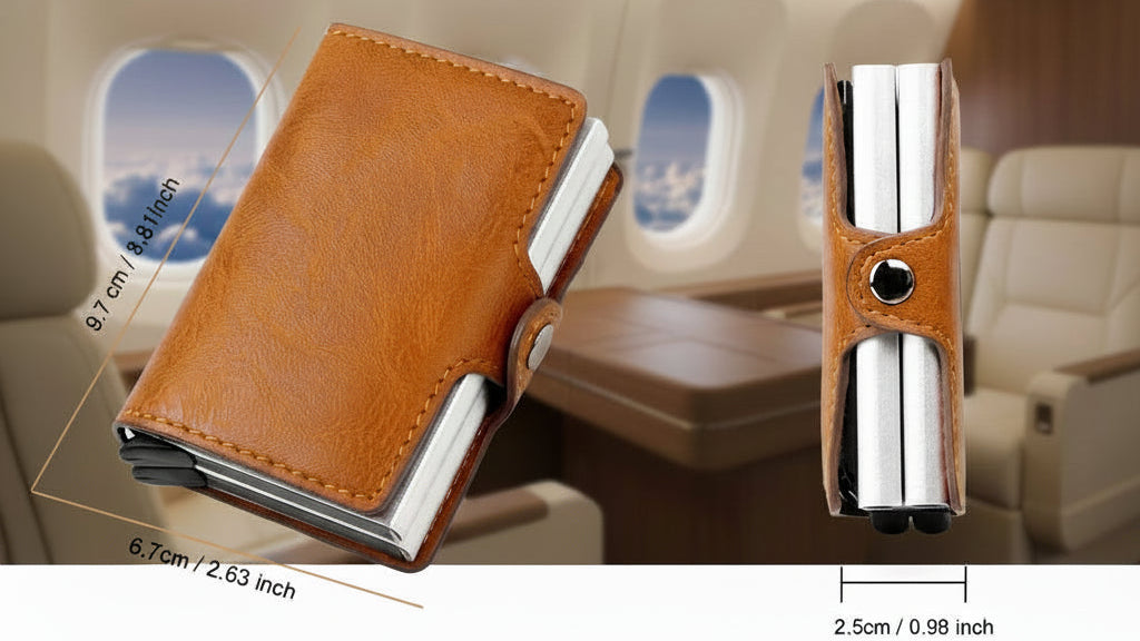 Portefeuille Minimaliste RFID Fibre de Carbone — 12 Emplacements, Ultra-Slim & Anti-Fraude