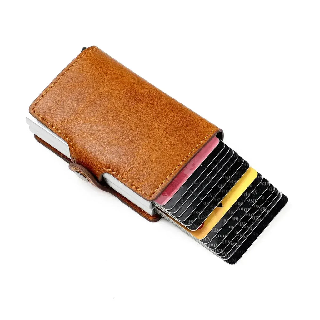 Portefeuille Minimaliste RFID Fibre de Carbone — 12 Emplacements, Ultra-Slim & Anti-Fraude