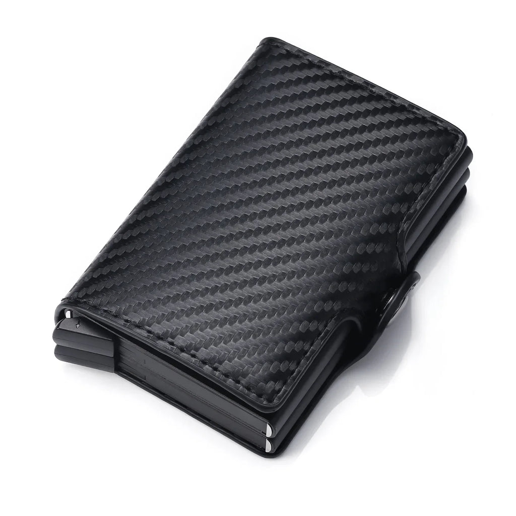 Portefeuille Minimaliste RFID Fibre de Carbone — 12 Emplacements, Ultra-Slim & Anti-Fraude