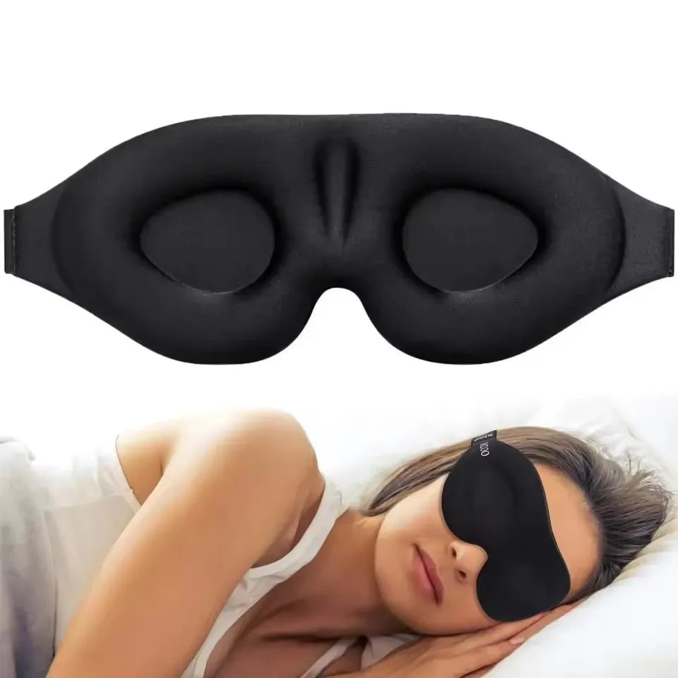 Masque de Nuit 6D — Occultant Total, Ultra-Doux & Anatomique pour Voyage et Sommeil